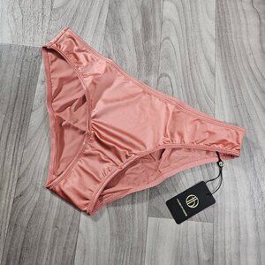 House of Desire Liquid Satin Hipster Panties, Brick Dust